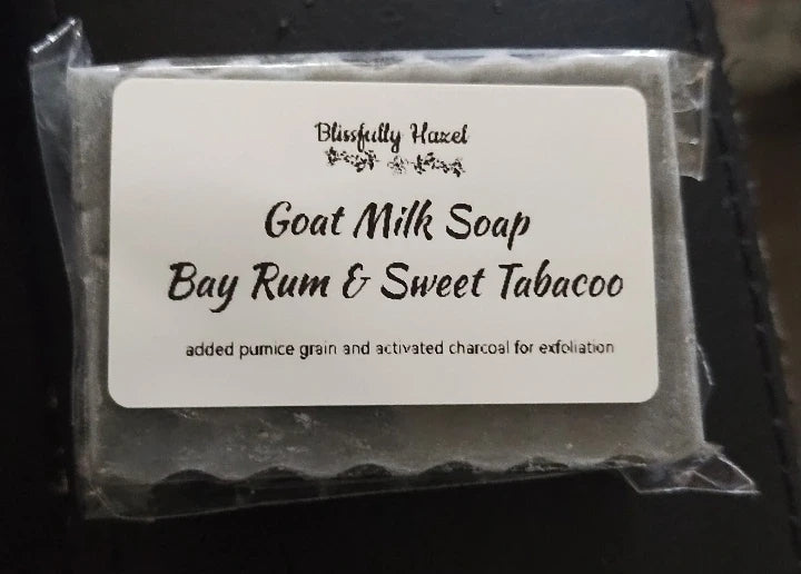 Goat Milk Soap w/ Bay Rum & Sweet Tabacoo Half Bar